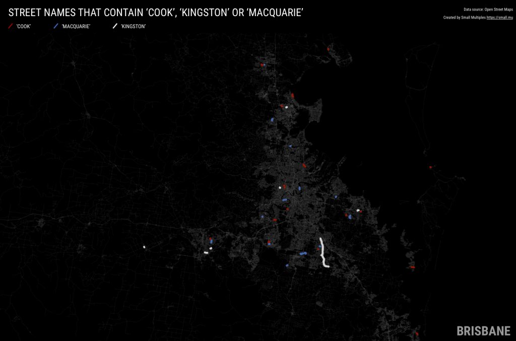 STREET NAMES THAT CONTAIN ‘COOK’, ‘KINGSTON’ OR ‘MACQUARIE’ in Brisbane